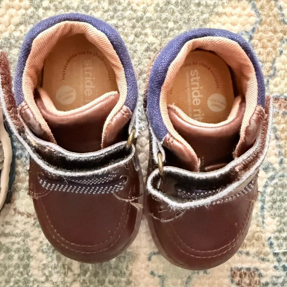 Stride Rite Shoes Set - Blue and Brown size 3w and 3.5